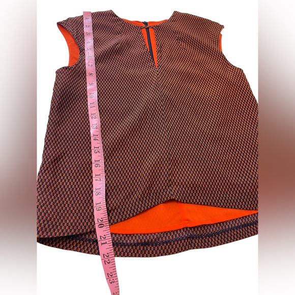 Armani Exchange100% Silk Shell Geometric Prints Cutout Tank top Size  Small - Picture 7 of 9